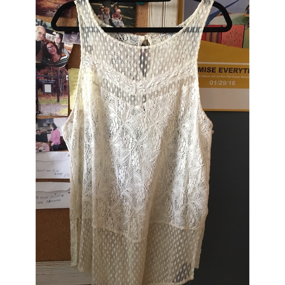 White Lace Tank Top